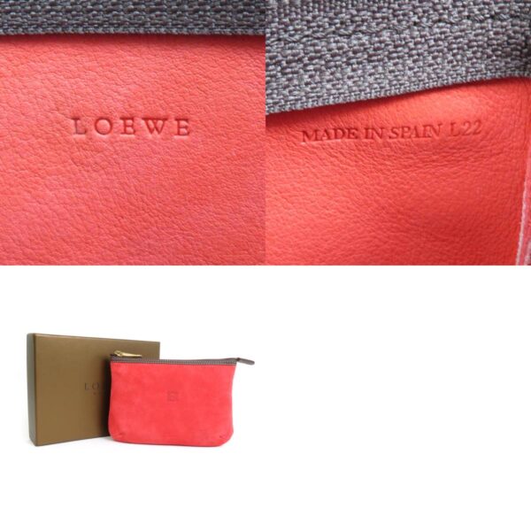 e58103f 7 c Loewe Anagram Suede Multi Case Red Brown