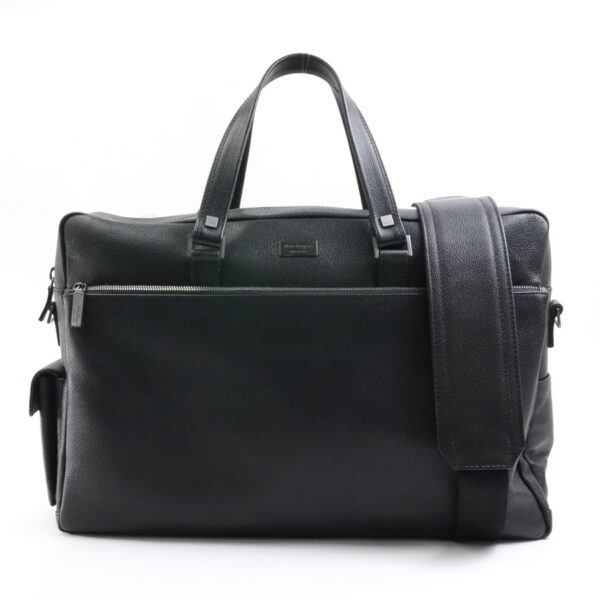 e58153a Salvatore Ferragamo Leather Business Bag Black