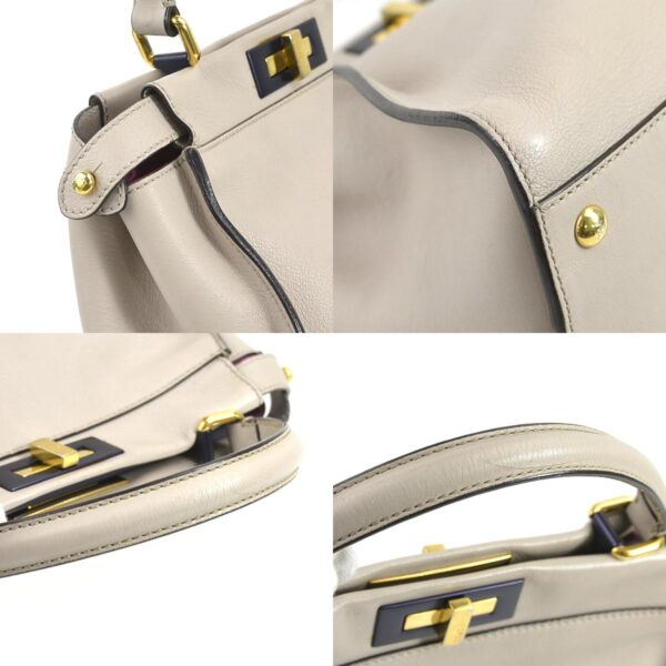 e58217a 5 c Fendi Peekaboo Shoulder Bag Leather Greige