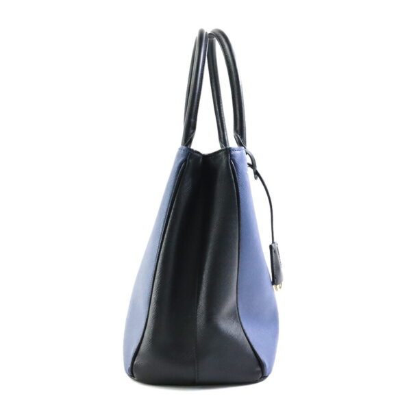 e58303a 1 Prada Leather Handbag Blue Black