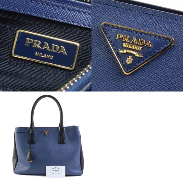 e58303a 10 c Prada Leather Handbag Blue Black