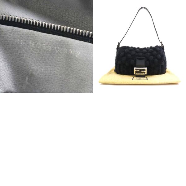 e58386f 13 c Fendi Mamma Bucket Shoulder Bag Wool Leather Black