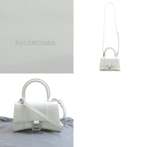 e58426a 13 c Balenciaga Leather Crossbody Shoulder Bag White