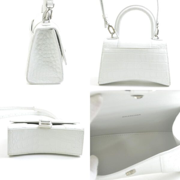 e58426a 1 c Balenciaga Leather Crossbody Shoulder Bag White