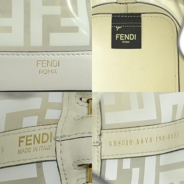 e58467f 13 c Fendi Montresor Crossbody Shoulder Bag Vinyl Leather White