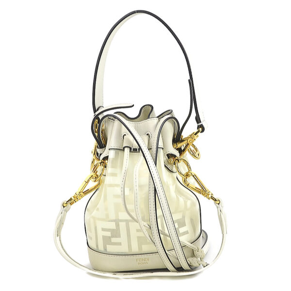 e58467f Fendi Montresor Crossbody Shoulder Bag Vinyl Leather White