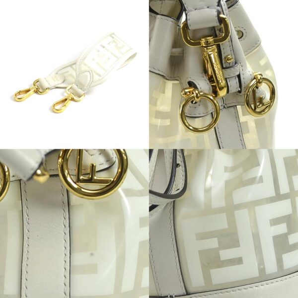 e58467f 9 c Fendi Montresor Crossbody Shoulder Bag Vinyl Leather White