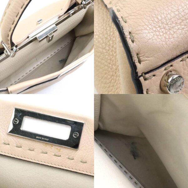 e58665a 5 c Fendi Peekaboo Shoulder Bag Leather Beige