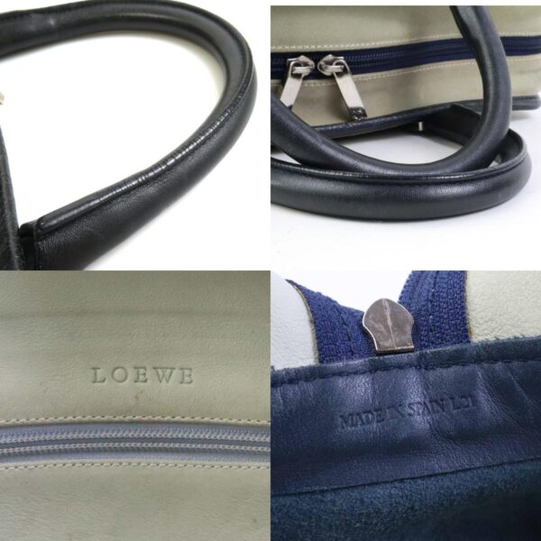 e58742a 13 c Loewe Amazona Suede Leather Handbag Green Black