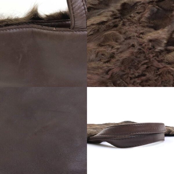 e58760a 9 c Loewe Fur Leather Handbag Brown