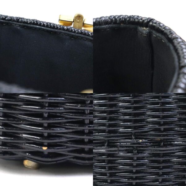 e58808f 6 c Salvatore Ferragamo Gancini Rattan Handbag Black