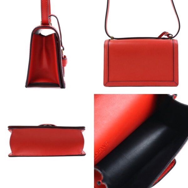 e58902a 1 c Loewe Barcelona Leather Crossbody Shoulder Bag Orange Red