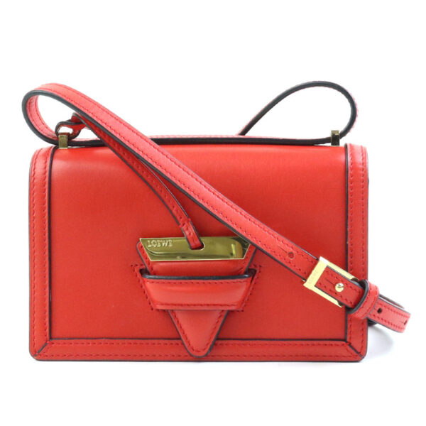 e58902a Loewe Barcelona Leather Crossbody Shoulder Bag Orange Red