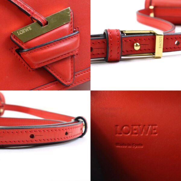 e58902a 9 c Loewe Barcelona Leather Crossbody Shoulder Bag Orange Red