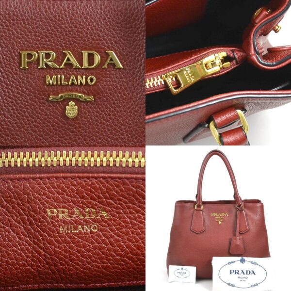 e58915g 10 c Prada Handbag Leather Red