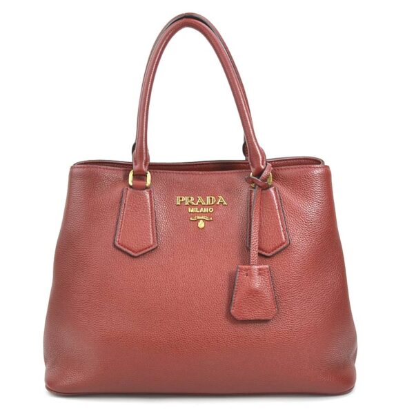 e58915g Prada Handbag Leather Red