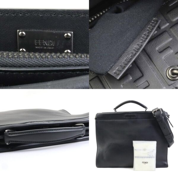 e58957a 13 c Fendi Peekaboo Fit Shoulder Bag Leather Black