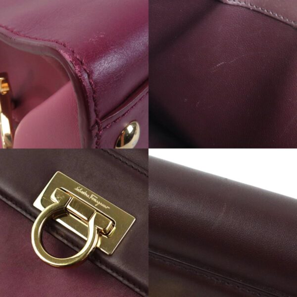 e58974a 5 c Salvatore Ferragamo Gancini Leather Shoulder Bag Purple