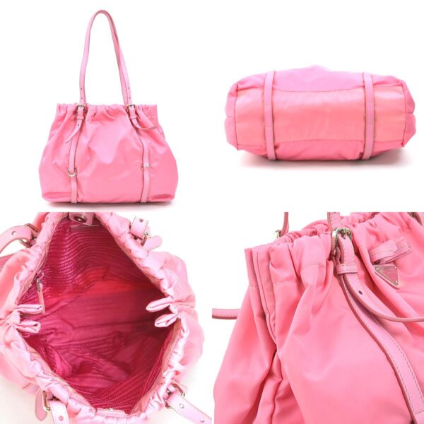 e59011a 2 c Prada Shoulder Bag Nylon Leather Pink