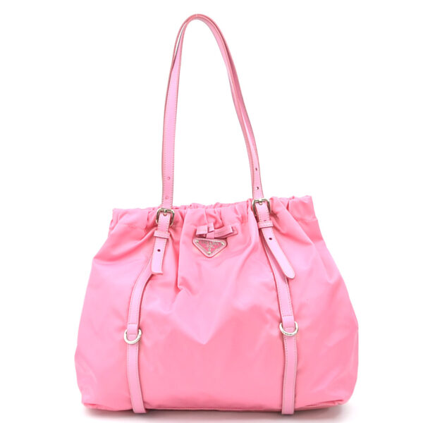 e59011a Prada Shoulder Bag Nylon Leather Pink