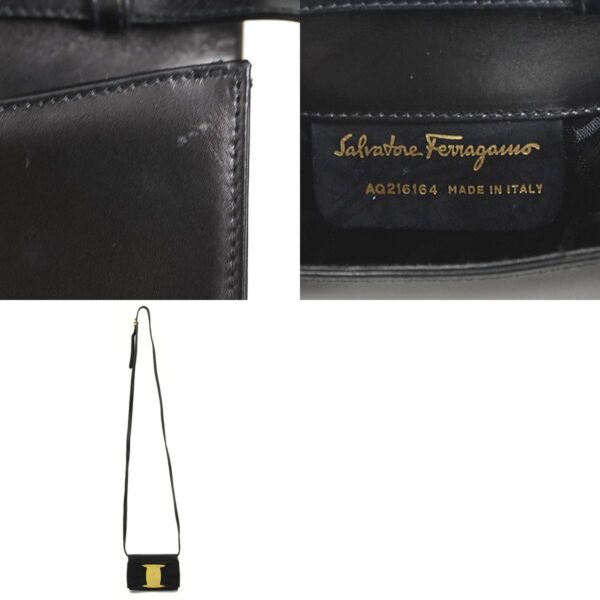 e59053a 10 c Salvatore Ferragamo Vara Leather Crossbody Shoulder Bag Black