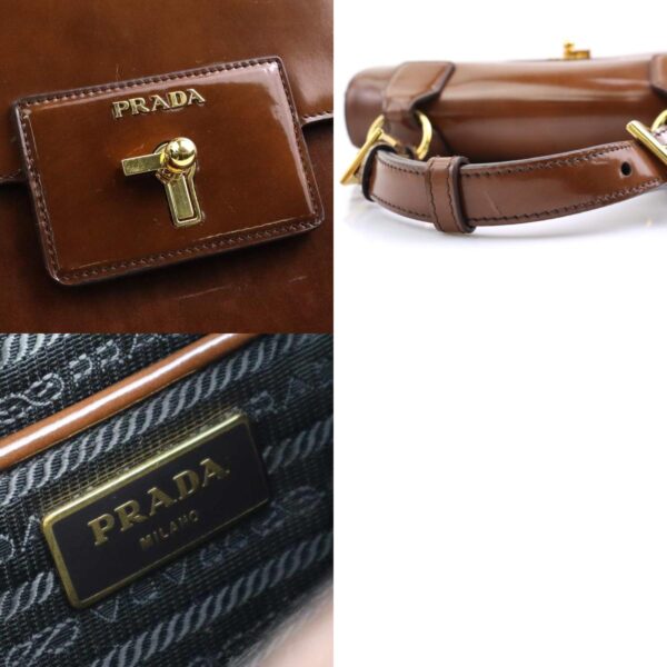 e59057a 13 c Prada Handbag Leather Brown