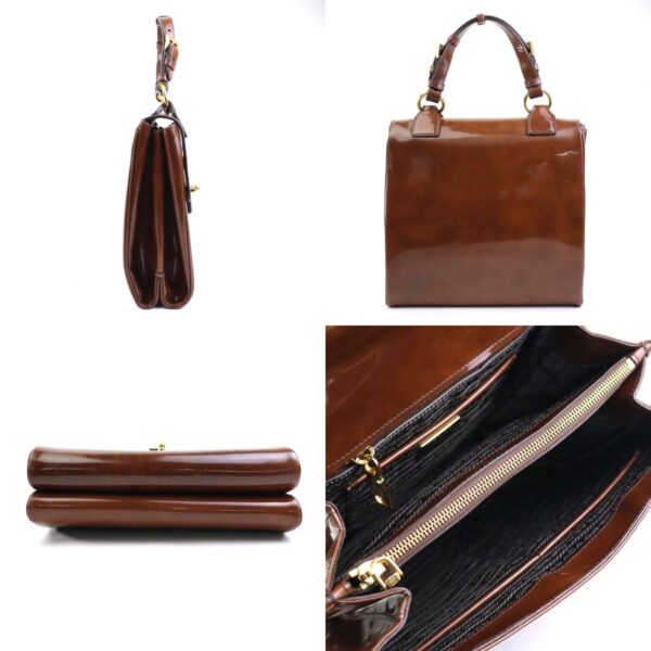 e59057a 1 c Prada Handbag Leather Brown