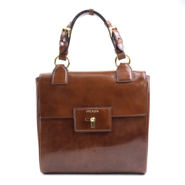 e59057a Prada Handbag Leather Brown