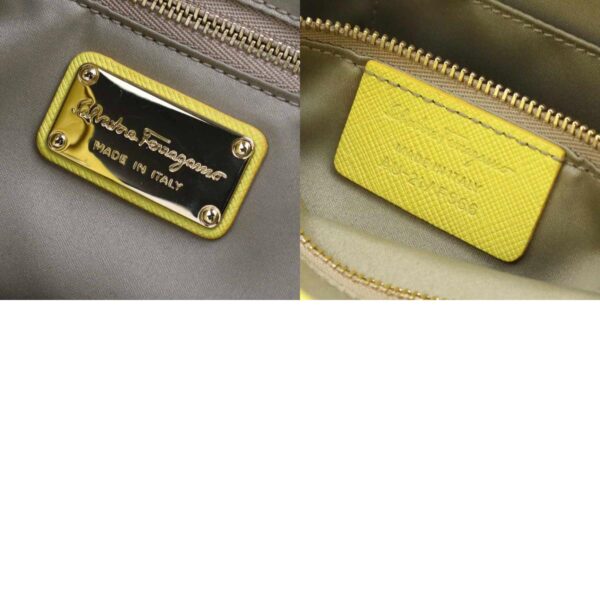 e59076a 13 c Salvatore Ferragamo Gancini Leather Shoulder Bag Yellow