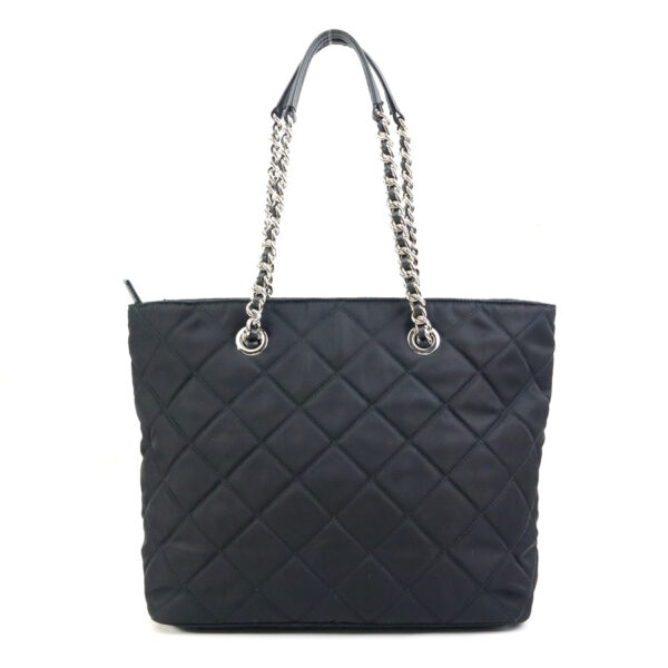 e59078g 2 Prada Shoulder Bag Quilted Nylon Black