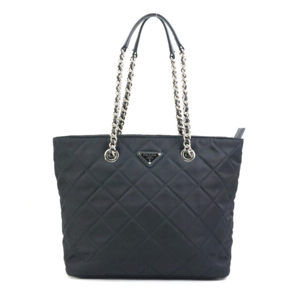 e59078g Prada Shoulder Bag Quilted Nylon Black