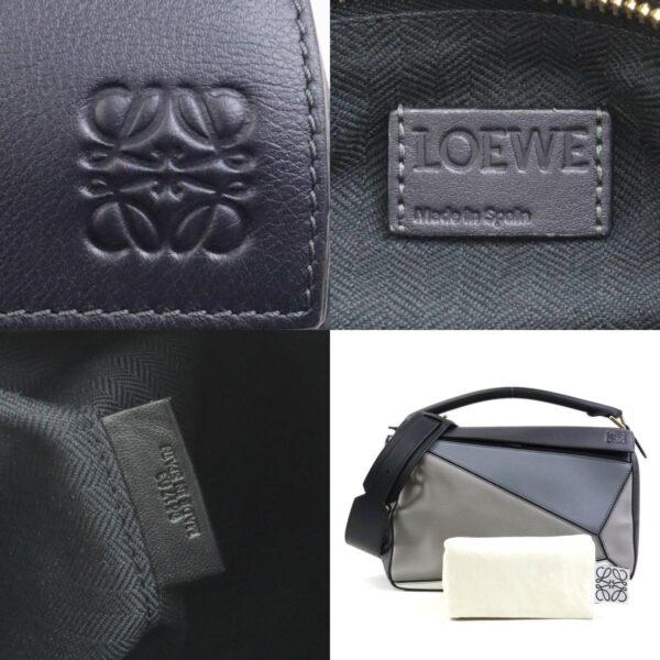 e59099i 10 c Loewe Puzzle Medium Leather Shoulder Bag Blue Gray White