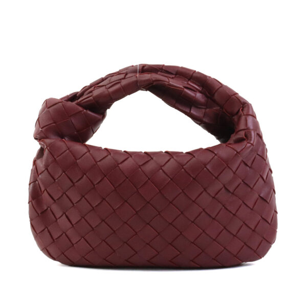 e59115i Bottega Veneta Mini Jodie Leather Handbag Burgundy