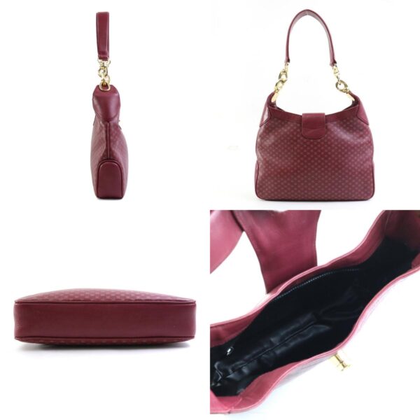 e59131k 1 c Celine Diffusion Shoulder Bag Leather Burgundy Gray