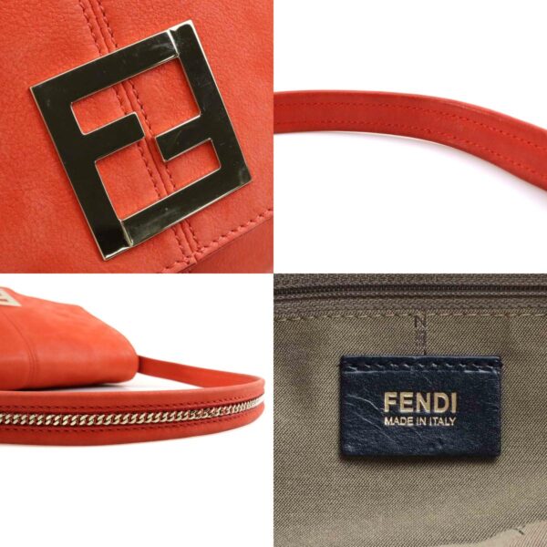 e59133k 13 c Fendi Nubuck Shoulder Bag Orange