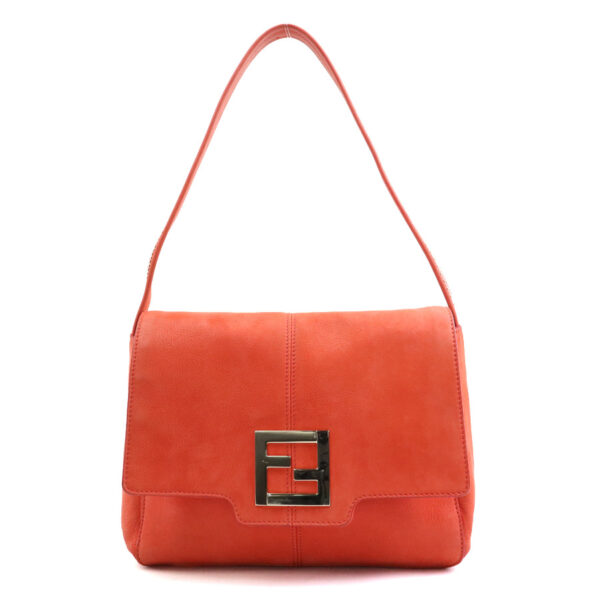 e59133k Fendi Nubuck Shoulder Bag Orange