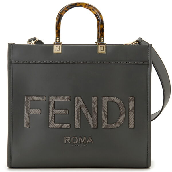 fd8bh386 ahn5 f1dmk Fendi Sunshine Medium Tote Bag Gray