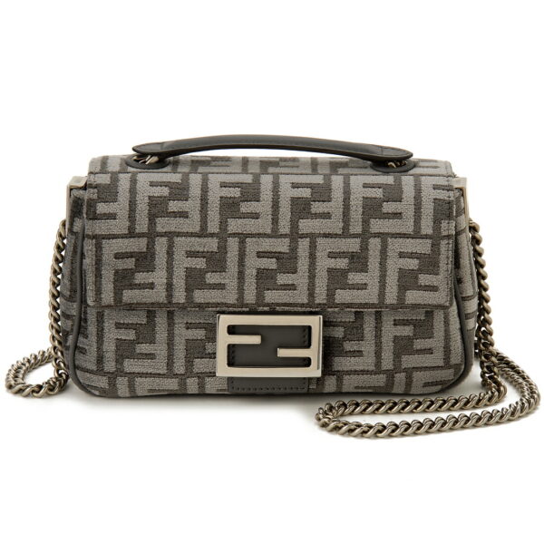 fd8br793 alg7 f1hzo Fendi 2Way Shoulder Bag Gray