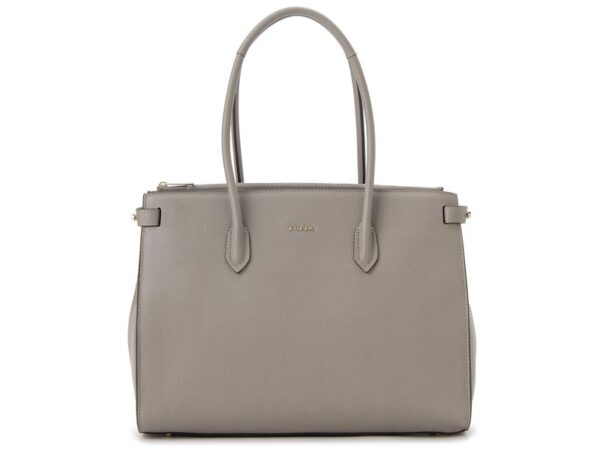 fur942217 Furla Leather Business Bag Gray