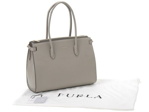 fur942217 3 Furla Leather Business Bag Gray