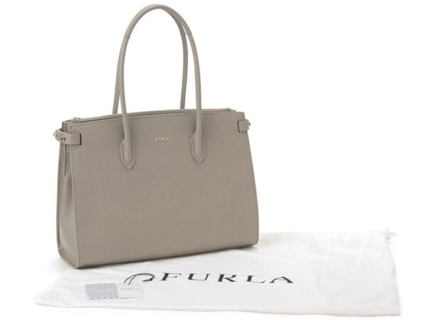 fur942225 3 Furla Pin M Business Tote Bag Gray