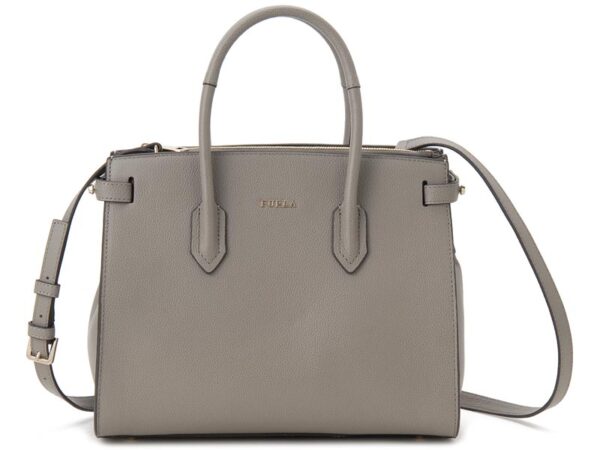 fur942230 Furla Leather Business Bag Gray