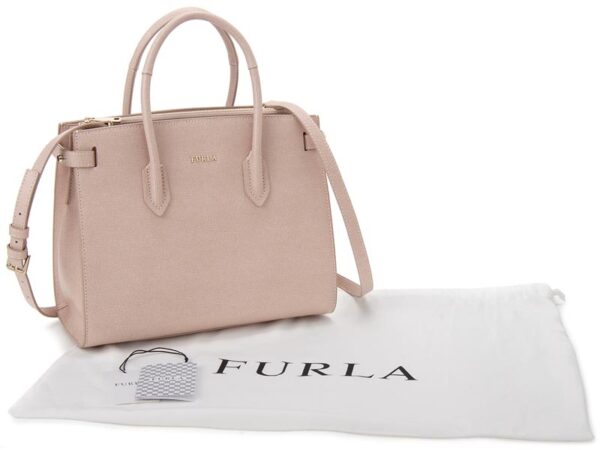 fur948718 3 Furla Leather Business Tote Bag Pink