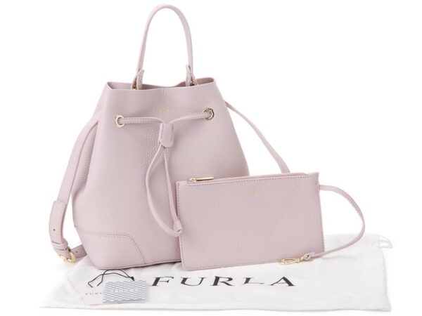 fur966276 3 Furla Stacy S Drawstring Shoulder Bag Pink