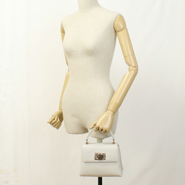 furwb00109031 a Furla 1927 Handbag 2Way Shoulder Marshmallow White