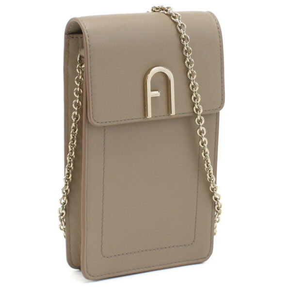 furwe00543021 1 Furla Flow Smartphone Shoulder Bag Greige Beige