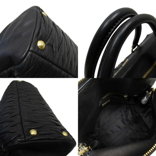 g2004b 1 Miu Miu Handbag Shoulder Bag Leather Black