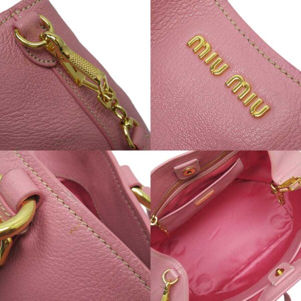 g2134f 2 Miu Miu Handbag Crossbody Shoulder Bag Leather Pink