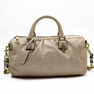 g2137a Celine Macadam Line Leather Shoulder Bag Brown