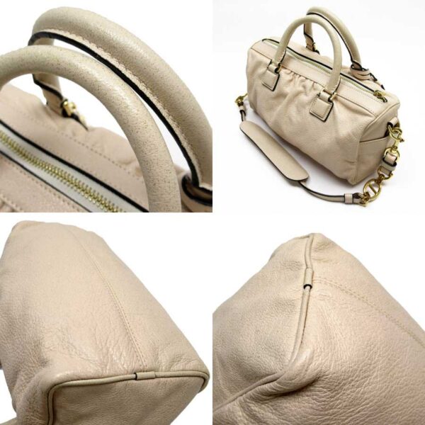 g2137a 1 Loewe Shoulder Bag Leather 2WAY Pink Beige